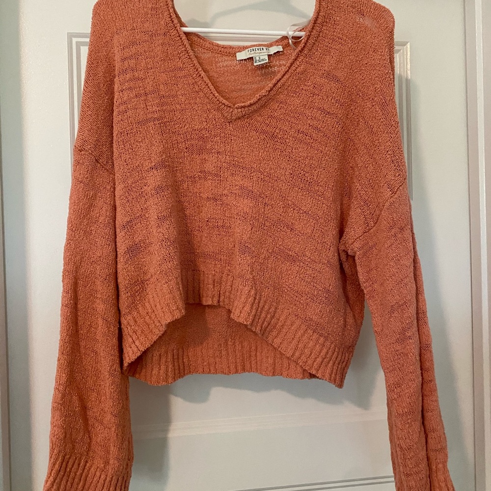 Forever 21 cropped lightweight summer sweater